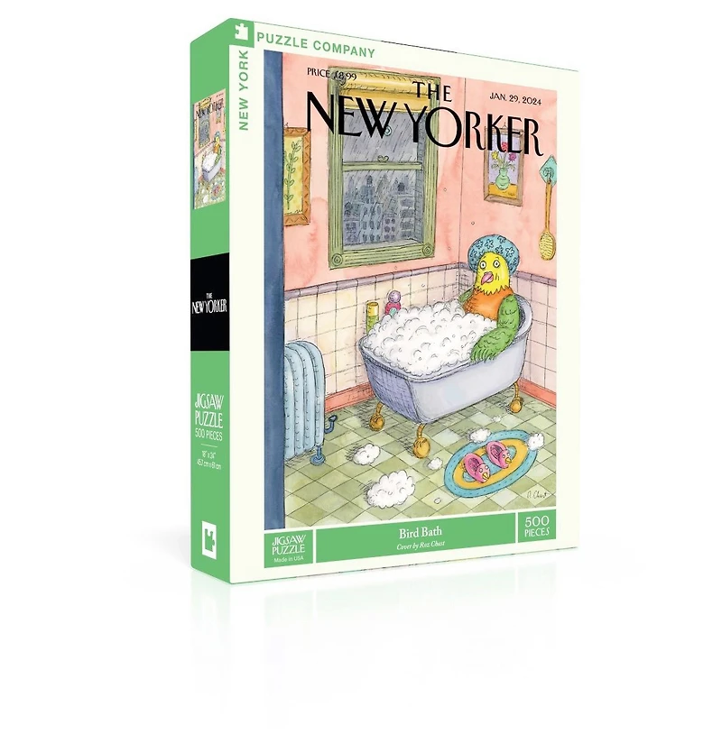 New York Puzzle Company Bird Bath 500 Piece Puzzle