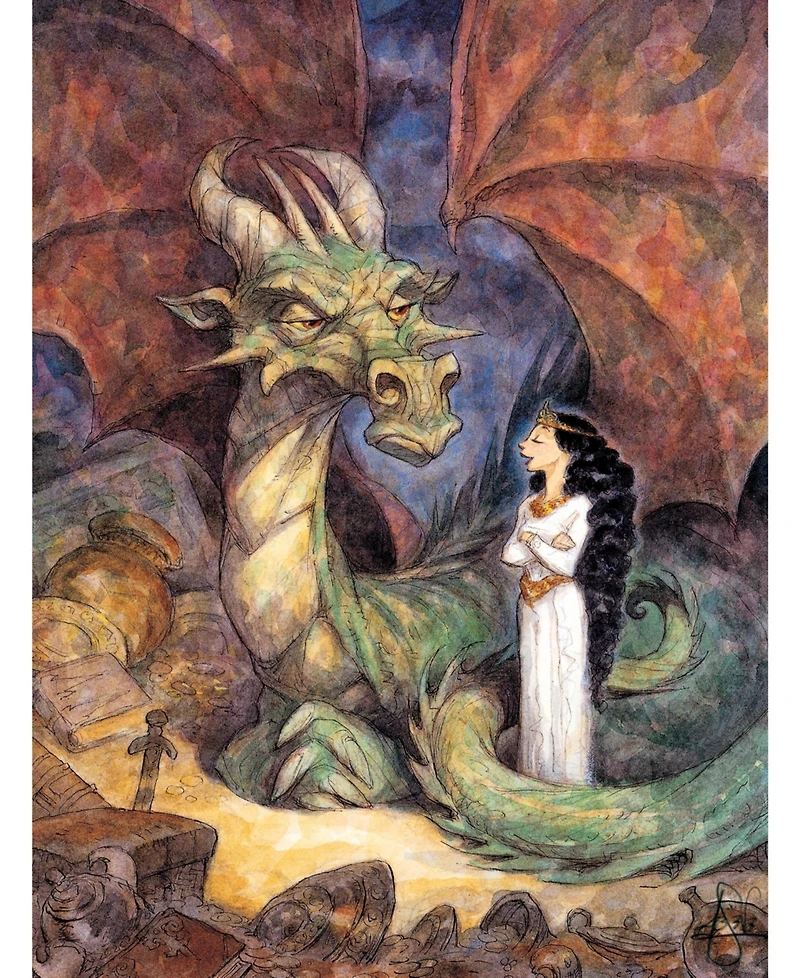 New York Puzzle Company Chat with a Dragon 500 Piece Puzzle