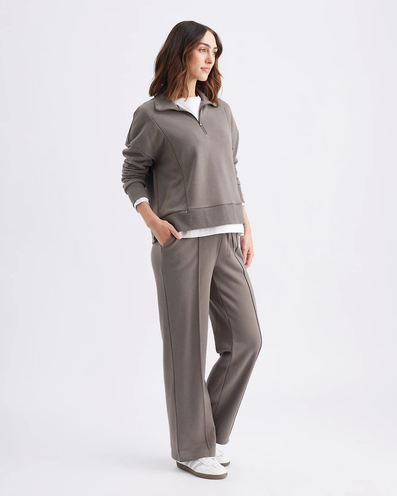Ripe Maternity Soft Terry Wide Leg Jogger Earth Color
