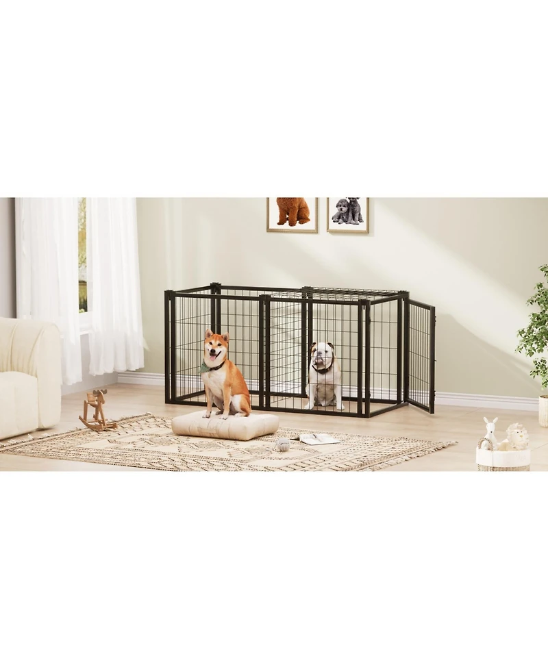 Streamdale Furniture 47" Dog Crate Kennel Playpen - Small/Medium Dogs Black
