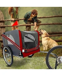 Streamdale Furniture Outdoor Heavy Duty Foldable Utility Pet Stroller Dog Carriers Bicycle Trailer
