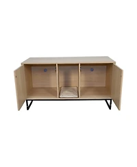 Streamdale Furniture Modern Wooden Cat House with Scratching Mat - 47.64" x 21.46" x 25.98" 76.4 lbs