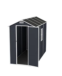 Streamdale Furniture 4x8 Resin Storage Shed - Waterproof Uv Proof Dark Gray