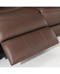 Streamdale Furniture Genuine Leather Non-Power Reclining Lvst-two seats