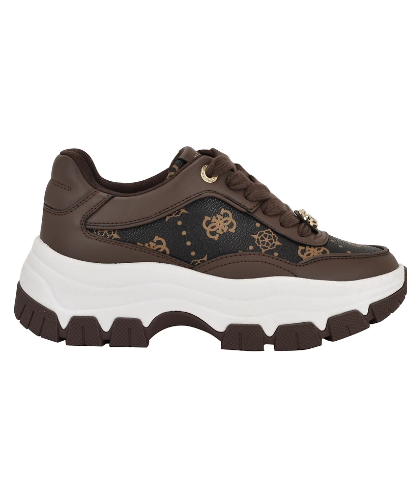 Guess Women's Berrett Quattro G Lace-Up Platform Hiker Sneakers