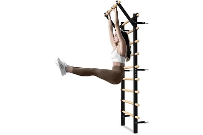 Er Kang Swedish Ladder – 9-Rod Stall Bar with Pull-Up & Dip Bars, Core & Stretching Trainer