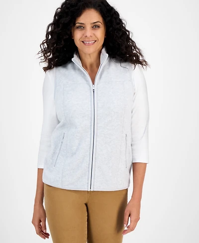 Style & Co Women's Zip-Front Polar Fleece Vest, Created for Macy's