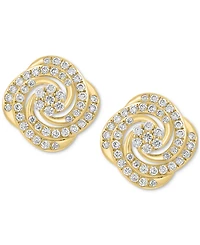 Effy Diamond Love Knot Stud Earrings (7/8 ct. t.w.) in 14k Gold