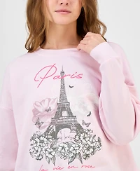 Self Esteem Juniors' Paris Graphic Sweatshirt