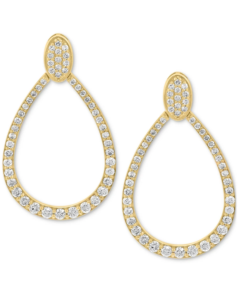 Effy Diamond Open Teardrop Drop Earrings (1-1/20 ct. t.w.) in 14k Gold