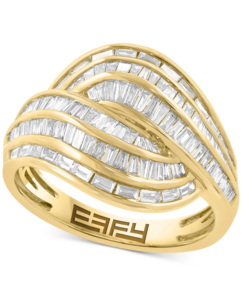 Effy Diamond Baguette Swirl Statement Ring (3/4 ct. t.w.) in 14k Gold
