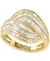 Effy Diamond Baguette Swirl Statement Ring (3/4 ct. t.w.) in 14k Gold