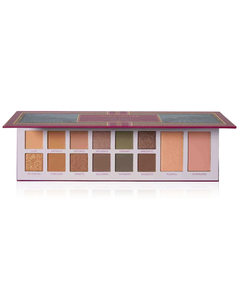 Laura Geller Beauty Laura's Essentials Eclectic & Elegant 12 Multi-Finish Eyeshadows, 1 Highlighter, 1 Blush
