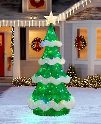 Glitzhome 74.5" Lighted Mesh 3D Christmas Tree
