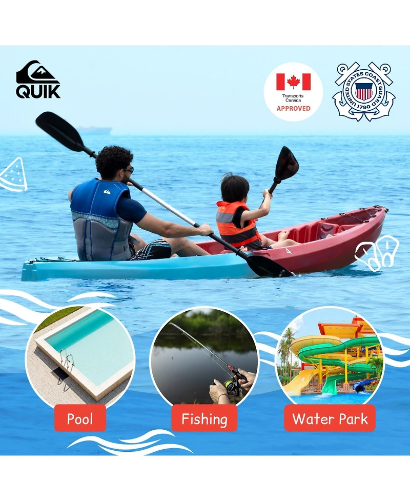 Quiksilver Life Vest Uscg Approved with Quick-Release Buckles for water sports