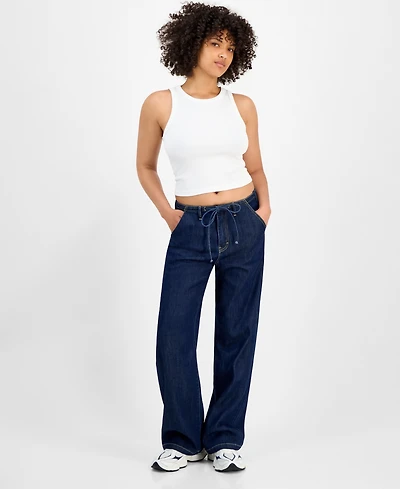 Indigo Rein Juniors' Wide-Leg Lightweight Jeans