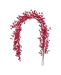 Glitzhome 6 ft Plastic Christmas Berries Garland