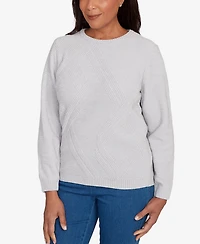 Alfred Dunner Petite Chenille Pullover Sweater