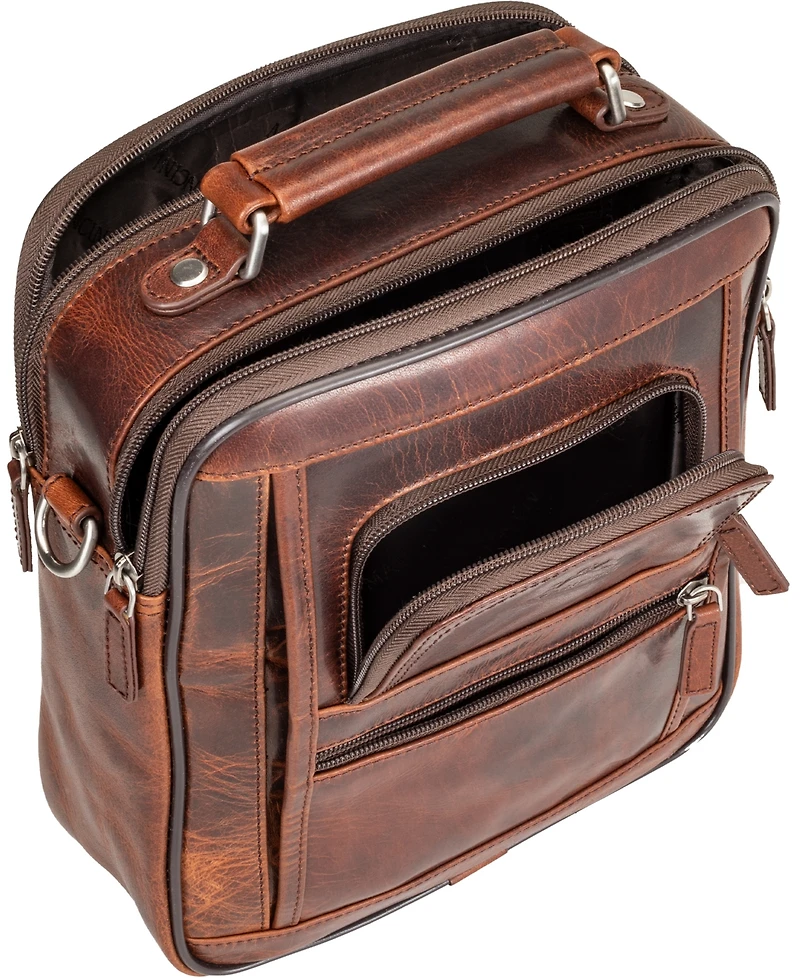 Mancini Men's Buffalo Double Compartment Bag