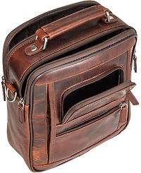 Mancini Men's Buffalo Double Compartment Bag