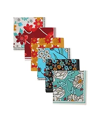 Floral Pattern 22" x 22" 6-Pack Bandana Set