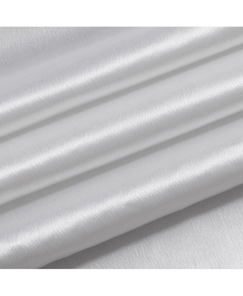 Kate Aurora Basic Faux Silk Rod Pocket Shimmery Sheer Single Window Curtain Panel - in. in