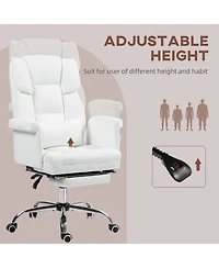 Homcom Executive Office Chair with Footrest and Lumbar Support,