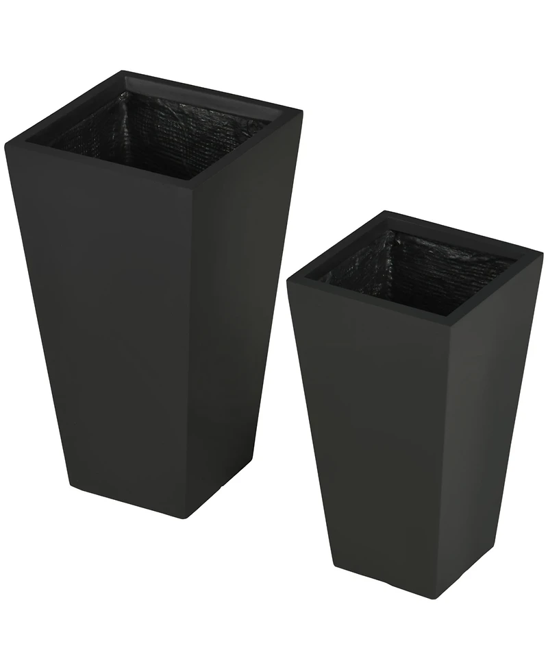 Outsunny 2-Pack MgO Flower Pots with Drainage Hole