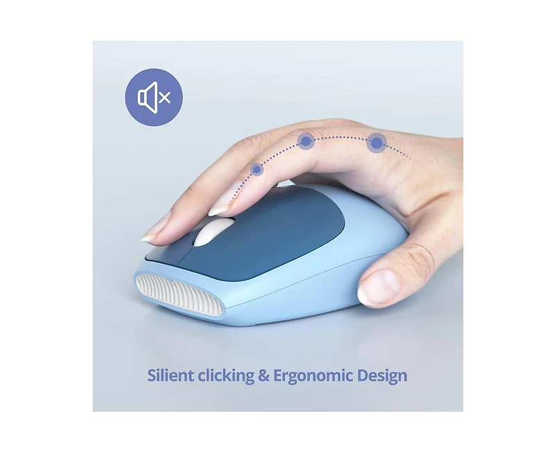 risokeys Cute Colorful Keyboard and Mouse Wireless Silent, Full-Size Retro Typewriter Wireless Quiet Slim Keyboard Low-Noise 2.4GHz for Computer