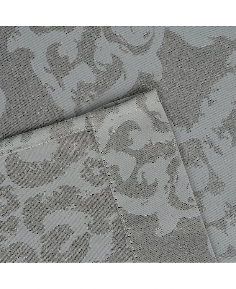 Kate Aurora Living 2 Pack Delaney Room Darkening Damask Print Grommet Curtain - 52 in. W x 84 L