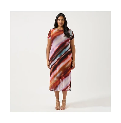 Estelle Sunshine Radiant Mesh Midi Dress