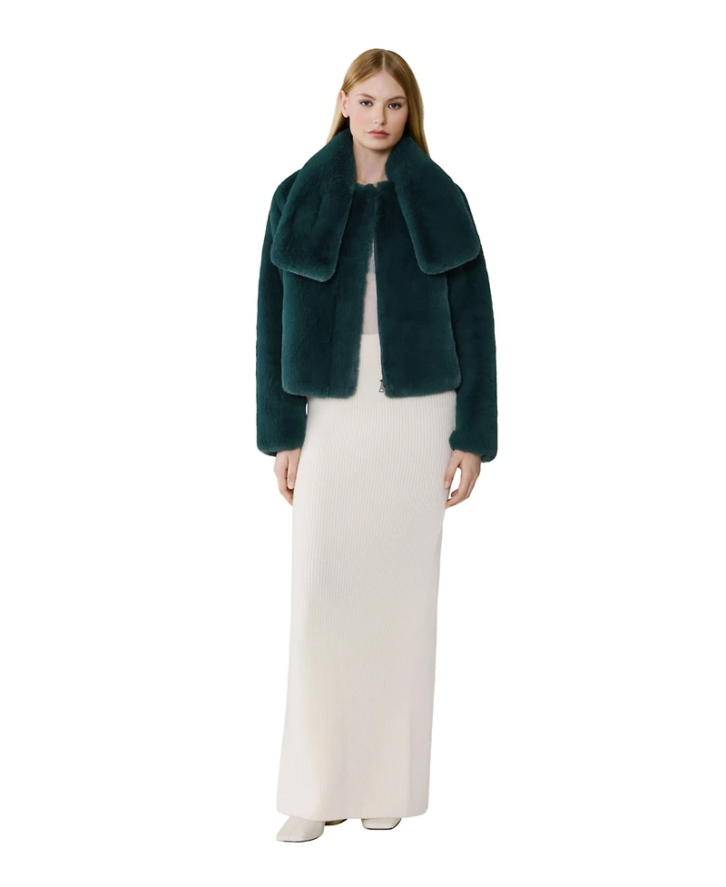Soia & Kyo Women's Kendell Boxy Jacket With Scarf