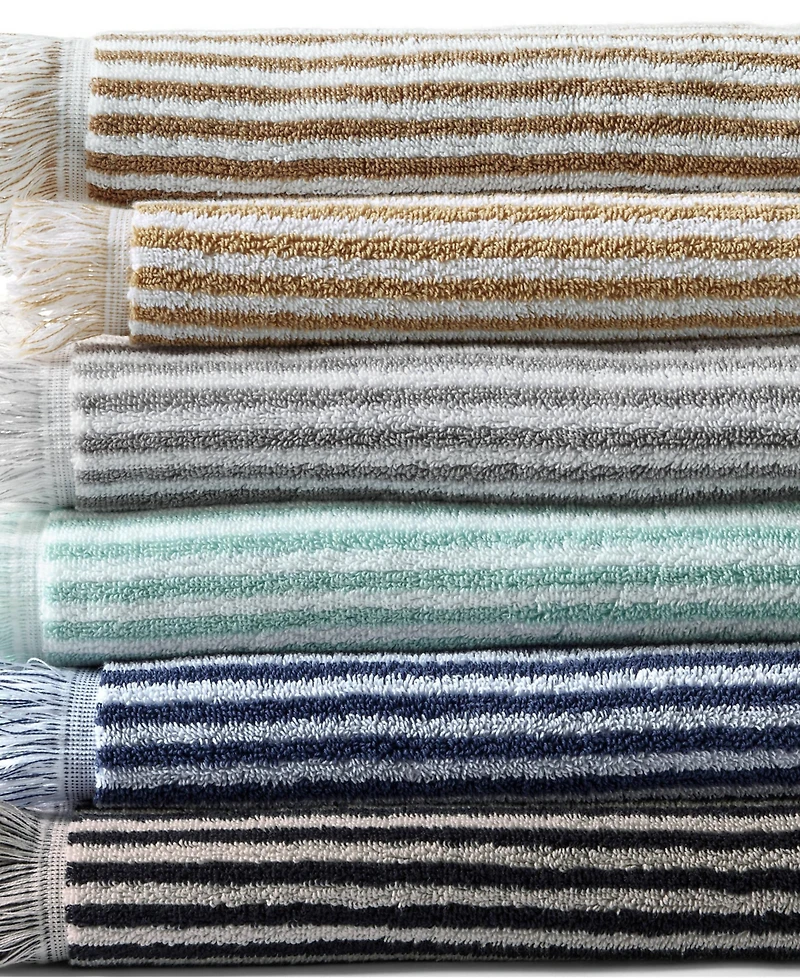 Lands' End Cotton Yarn-dyed Stripe 6-Piece Bath Towel Set