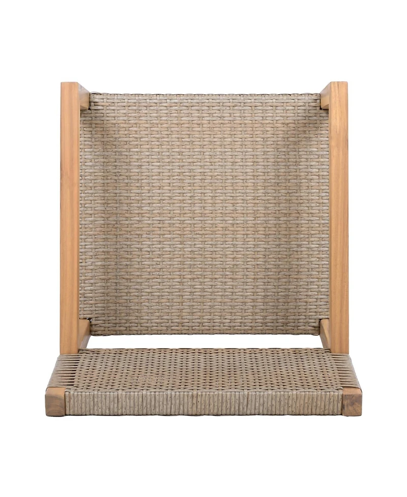 Streamdale Furniture Teak Acacia & Wicker Outdoor Dining Chairs (Set of 2)