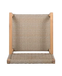 Streamdale Furniture Teak Acacia & Wicker Outdoor Dining Chairs (Set of 2)