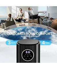 Zafro 36" Tower Fan for Bedroom, Bladeless Standing with 85° Oscillation, Quiet Cooling, Remote Control, 12H Timer, 3 Speeds, 4 Modes