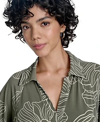 Calvin Klein Women's 3/4-Sleeve Jersey A-Line Dress