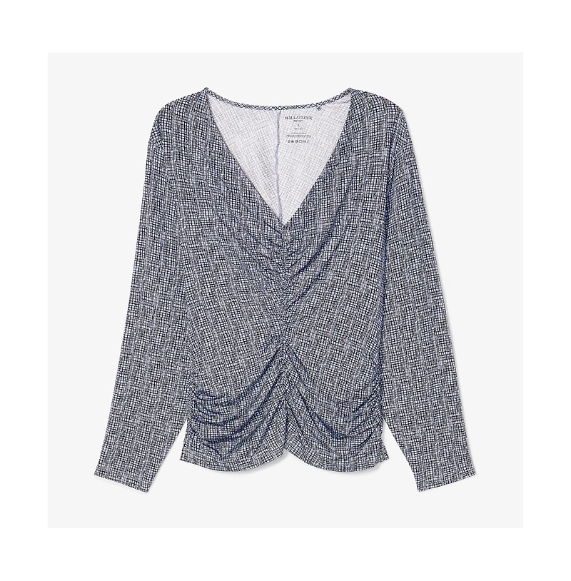 M.m.LaFleur Women's Amina Ruched Top - Printed Jersey