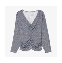 M.m.LaFleur Women's Amina Ruched Top - Printed Jersey