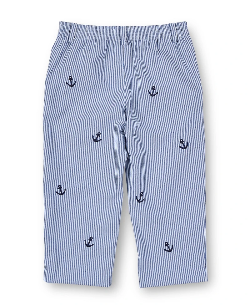 Florence Eiseman Little Boys Stripe Fake Fly Pants With Anchors