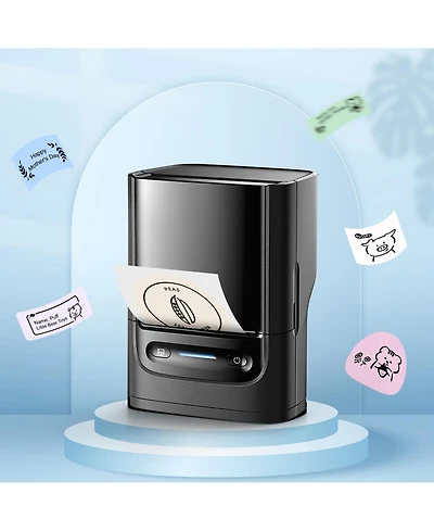 Polono Label Maker Machine with Tape, PM220-a Bluethooth Label Printer, 2 Inch Portable Thermal Printer for Small Business, Address, Logo, Clothing, S