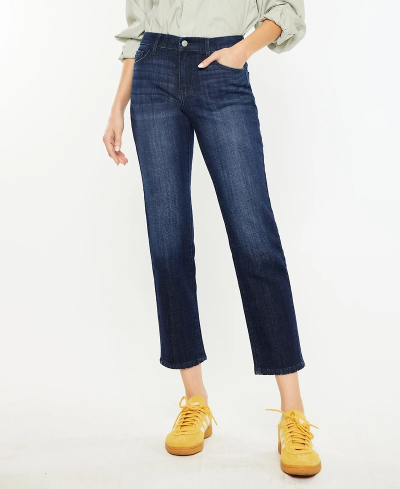 Kancan Women's Mid Rise Boyfriend Jeans
