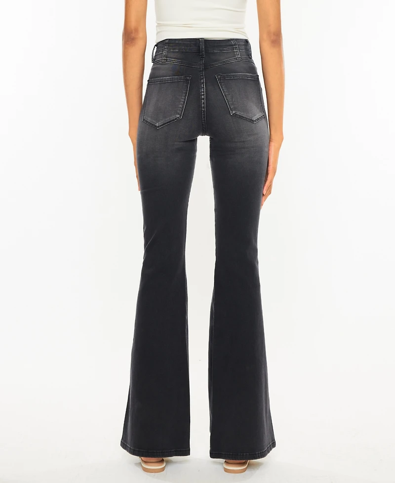 Kancan Women's Ultra High Rise Flare Jeans