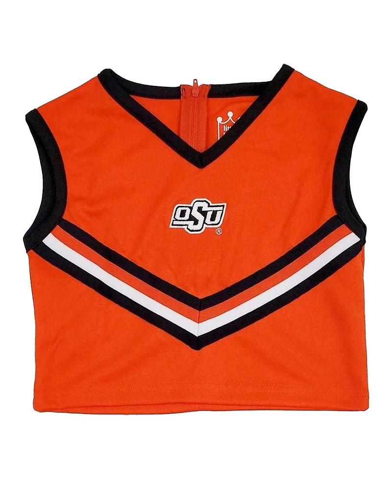Little King Big Girls 2-Piece Orange Oklahoma State Cowboys Cheer Set