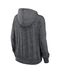 Nike Women's Heather Charcoal Carolina Panthers Team Spirit Gym Lightweight Hoodie Top