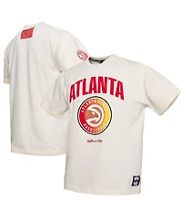 Two Hype x Nba Men's Cream Atlanta Hawks Culture Hoops Collection Premium T-Shirt