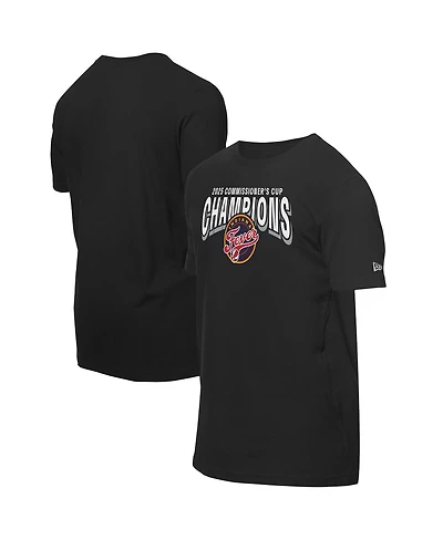 New Era Men's and Women's Black Indiana Fever 2025 Wnba Commissioner's Cup Champions T-Shirt