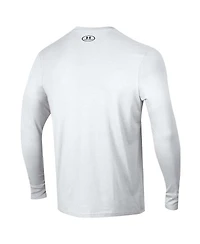 Under Armour Men's White Notre Dame Fighting Irish 2025 Sideline Football Performance Cotton Long Sleeve T-Shirt