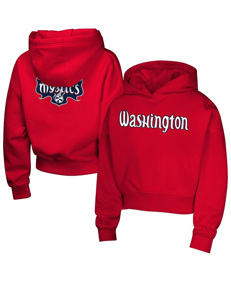 Outerstuff Big Girls Red Washington Mystics Top Closer Fashion Pullover Hoodie