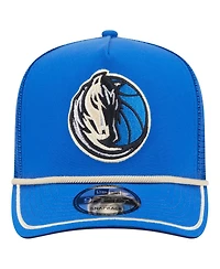 New Era Men's Blue Dallas Mavericks Team Rope A-Frame 9FIFTY Snapback Hat
